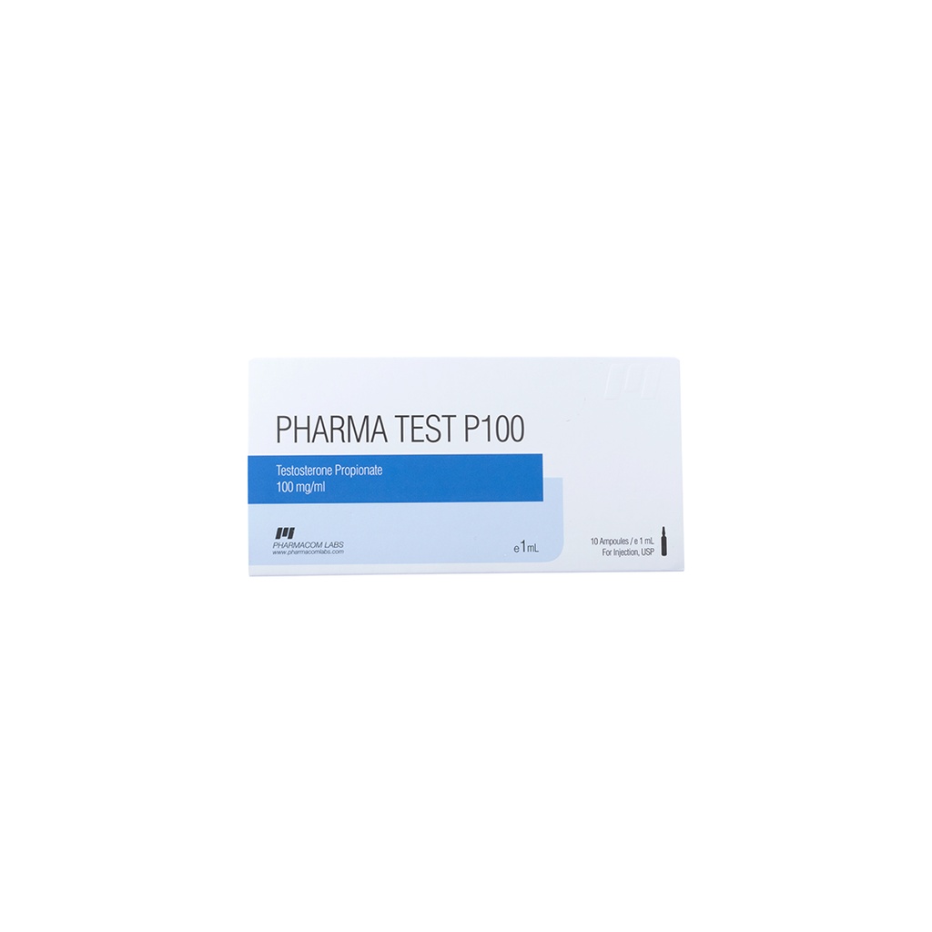 [001010007] PHARMA TEST P 100 - Testosterone Propionate - 100 MG/ML - 10 X 1 ML AMPULE - Pharmacom LABS