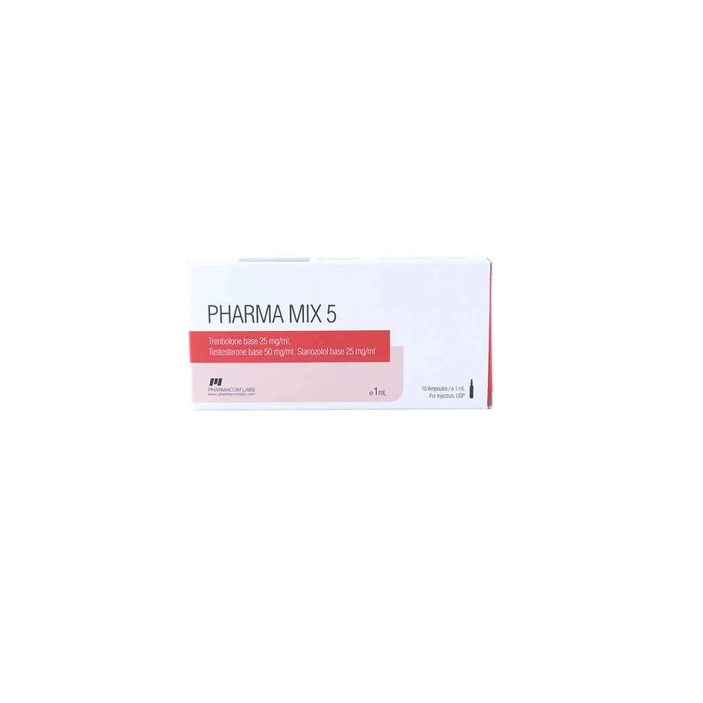 [001010059] PHARMA MIX 5 100  - MIX OF TR. TEST. STAN. ALL BASE - 100 MG/ML - 10 X 1 ML AMPULE - Pharmacom LABS