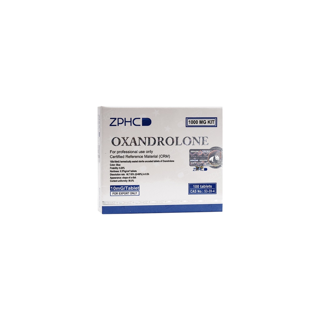 [002140050] Oxandrolone  - 10 MG / pill  - 100 Tablets Blisters Box  - ZPHC PHARMA