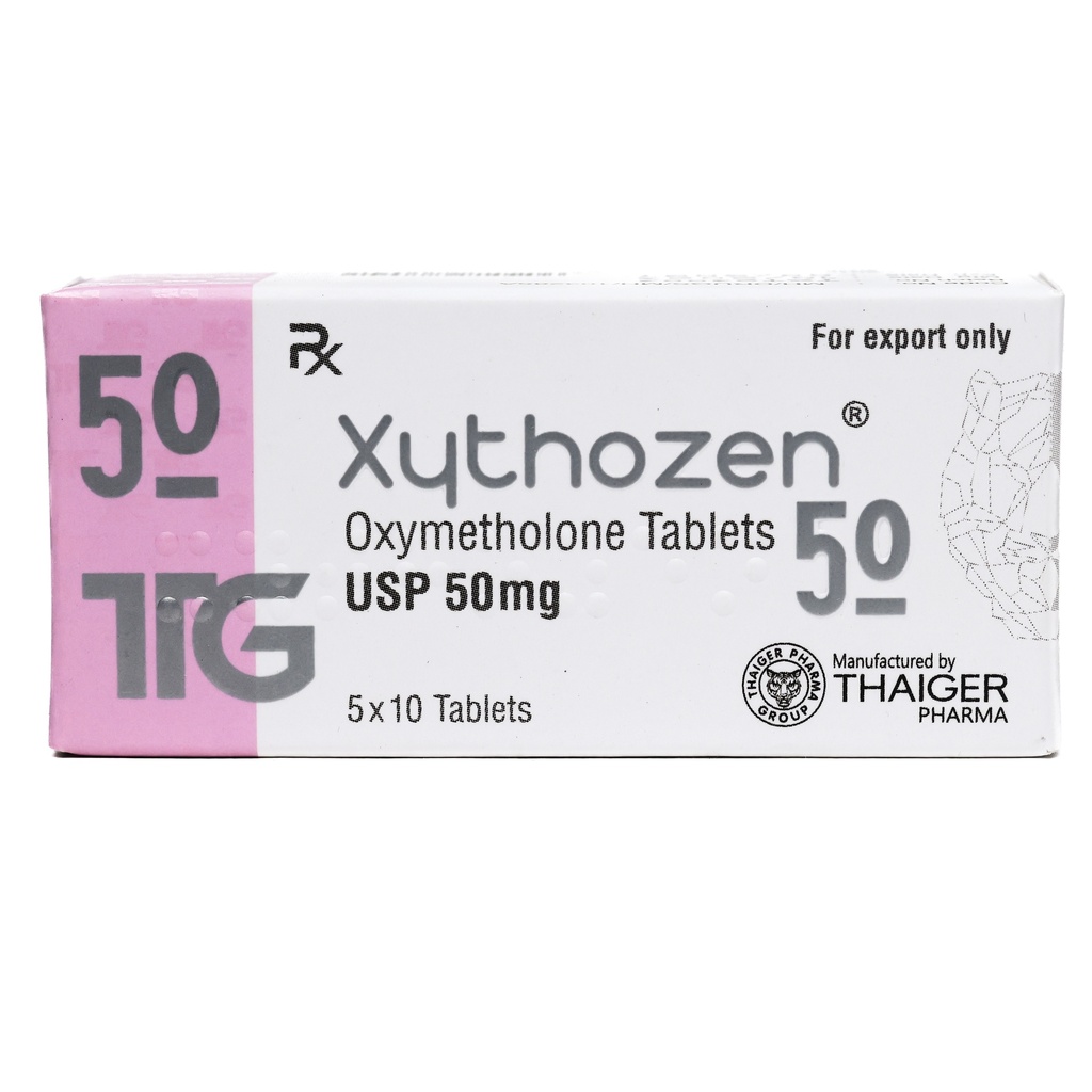 [003140031] Xythozen   - Oxymetholone - 50 MG/ML - 50 Tablets Blisters Box  - Thaiger Pharma
