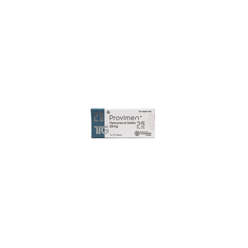 [003140050] Provimen - PROVIRON - 25 MG / pill - 50 Tablets Blisters Box  - Thaiger Pharma