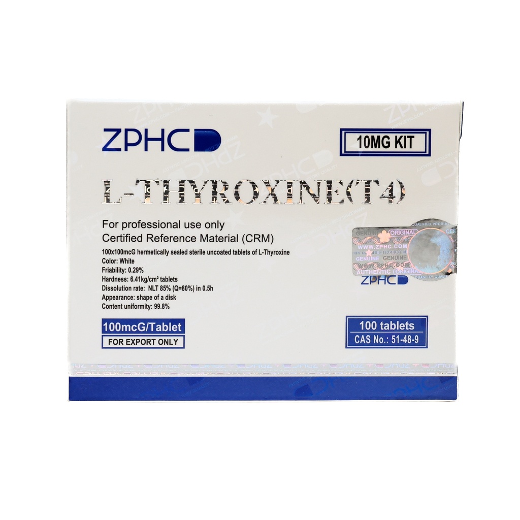 [002140150] L-THYROXINE(T4) - 100 MCG / pill - 100 Tablets Blisters Box  - ZPHC PHARMA