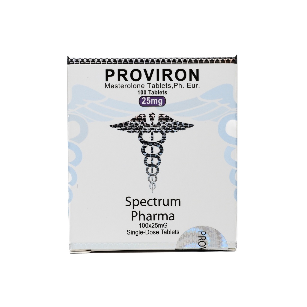[004140057] Mesterolone-PROVIRON - 25 MG / pill - 100 Tablets Blisters Box  - Spectrum PHARMA