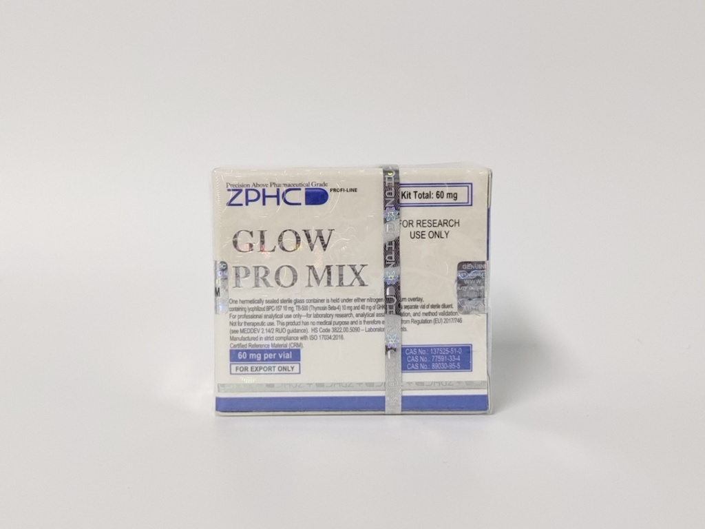 [002070173] GLOW PRO MIX 60 - BPC157 10MG+TB500 10MG + GHK-CU 40MG (2-8 C) - 60 MG / VIAL - 1 VIAL - ZPHC PHARMA