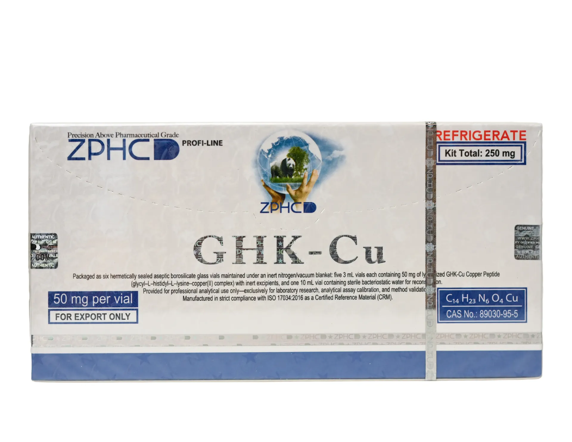 [002070226] GHK-Cu 250 MG - (2-8 C) - 50 MG / VIAL - 5 VIALS - ZPHC PHARMA